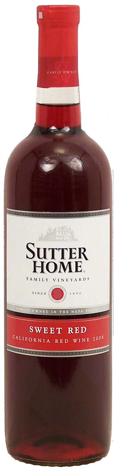 Sutter Home Family Vineyards sweet red wine of California, 12.5% alc. by vol. Full-Size Picture